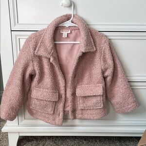 Cat & Jack Pink Fuzzy Kids Jacket